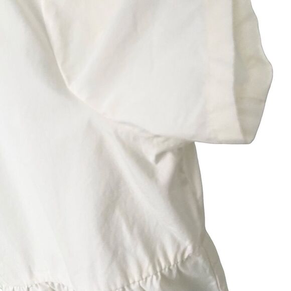 Madewell Button-Front Short Sleeve Tiered Mini Dress in Size Large in Lighthouse - Picture 10 of 12